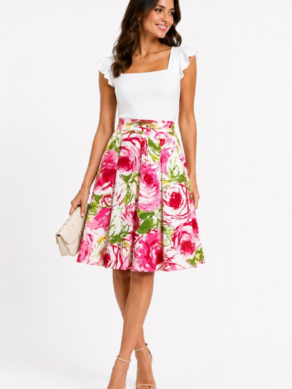 Skirt Size 8. Grace Elements. Cotton and spandex.  Bright colors. Belt loops.
